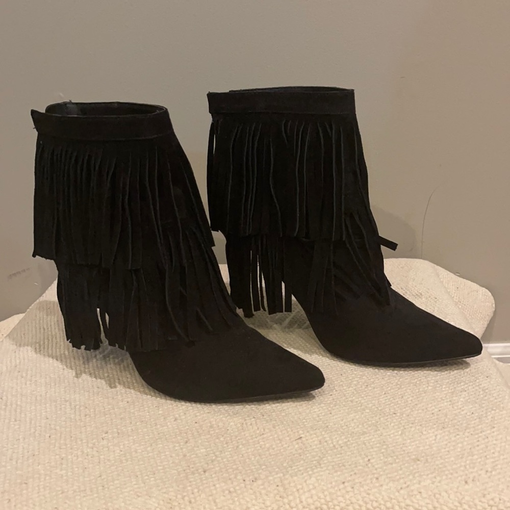 Nine West Fringe Booties